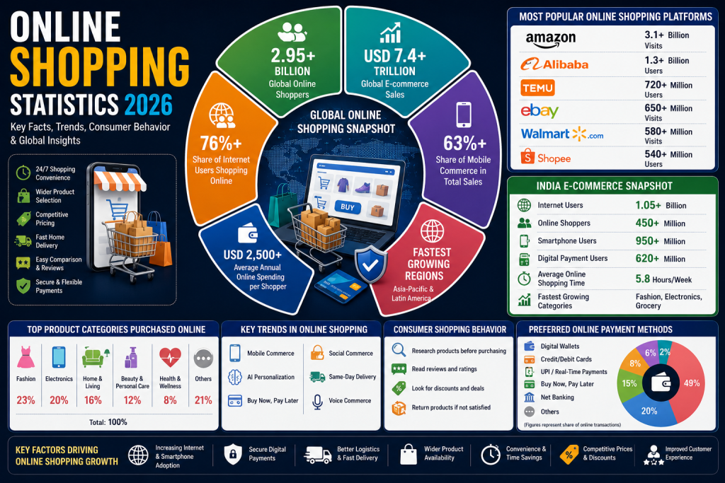 Online Shopping Statistics 2026: Key Facts, Consumer Behavior & Global Insights